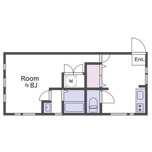 1DK 間取り図