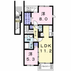 2LDK 間取り図