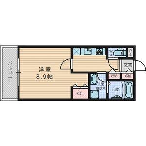 1K 間取り図