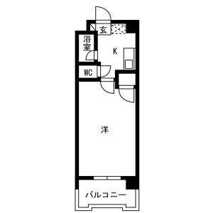 1K 間取り図