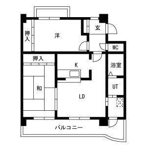 2LDK 間取り図