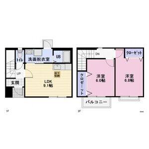 2LDK 間取り図