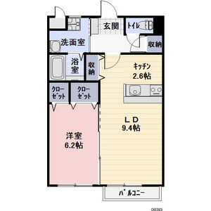 1LDK 間取り図