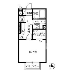 1K 間取り図