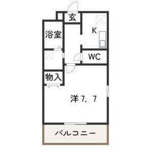 1K 間取り図