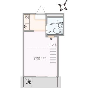 1K 間取り図