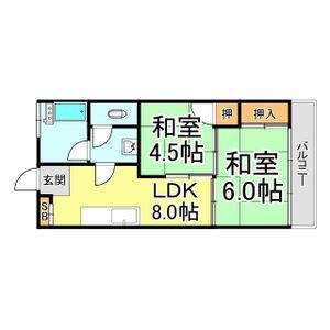 2LDK 間取り図