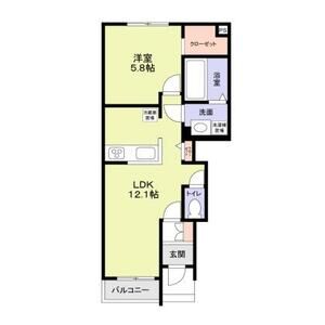 1LDK 間取り図