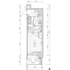 1K 間取り図