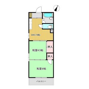 2DK 間取り図