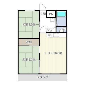 2LDK 間取り図