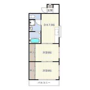 2DK 間取り図
