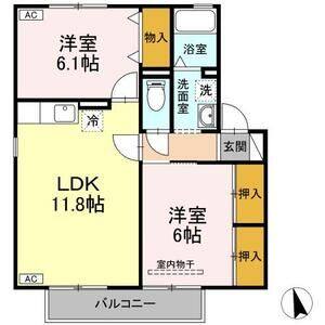 2LDK 間取り図