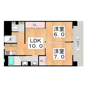 2LDK 間取り図
