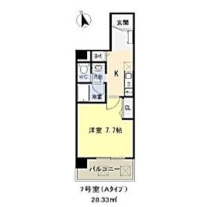 1K 間取り図