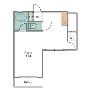 ワンルーム 間取り図