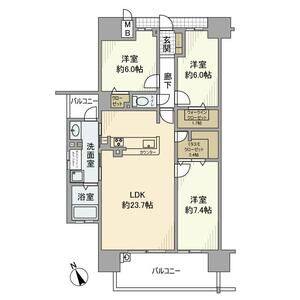 3LDK 間取り図