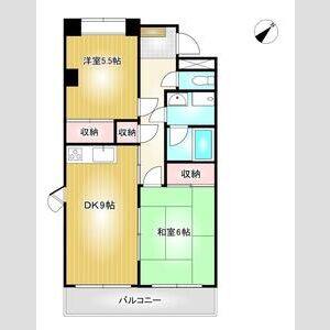 2DK 間取り図