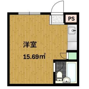 ワンルーム 間取り図