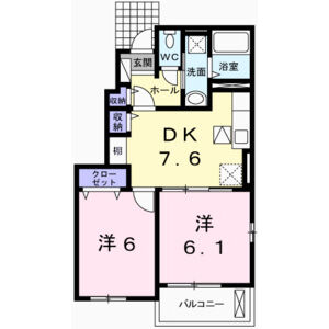 2DK 間取り図