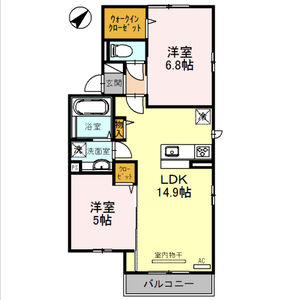 2LDK 間取り図