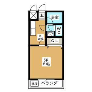 1K 間取り図