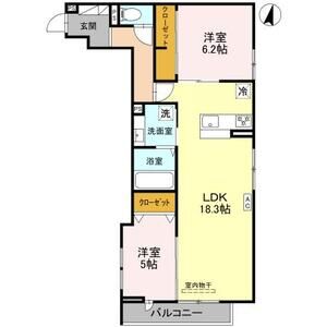2LDK 間取り図
