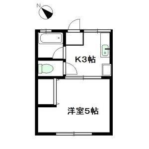1DK 間取り図