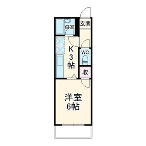1K 間取り図
