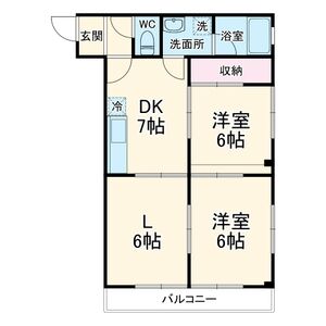 3DK 間取り図