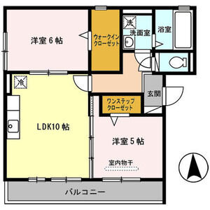 2LDK 間取り図