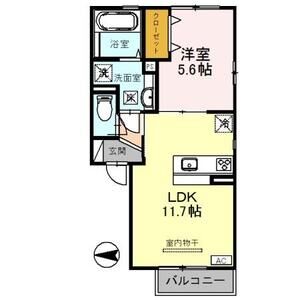 1LDK 間取り図