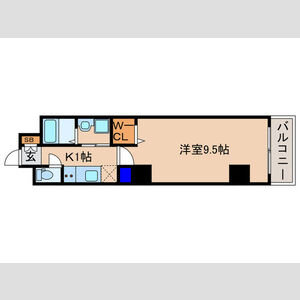 1K 間取り図