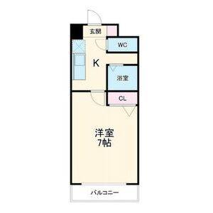 1K 間取り図