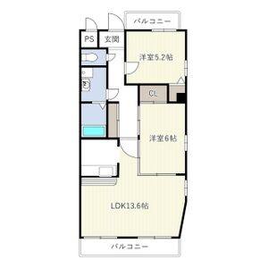 2LDK 間取り図