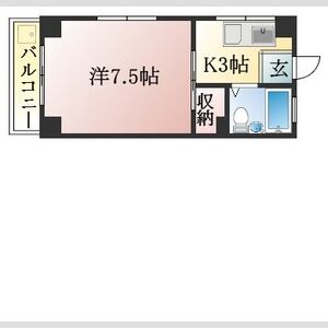 1K 間取り図