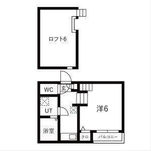 1K 間取り図
