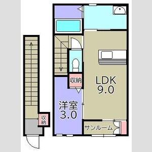 1LDK 間取り図