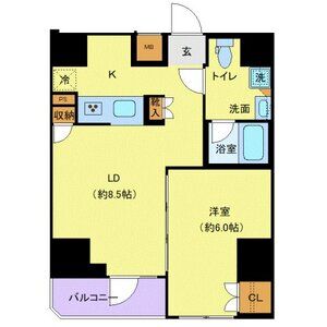 1LDK 間取り図