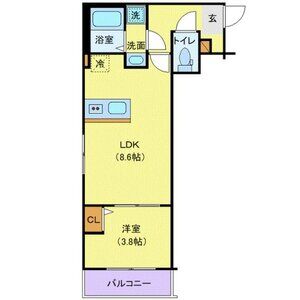 1LDK 間取り図
