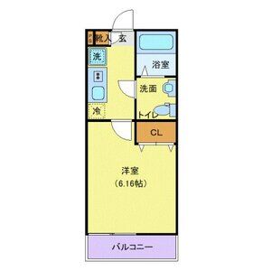 1K 間取り図