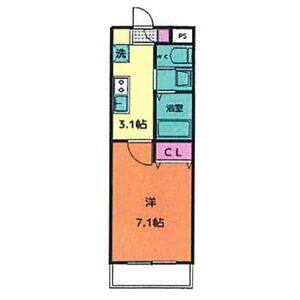 1K 間取り図