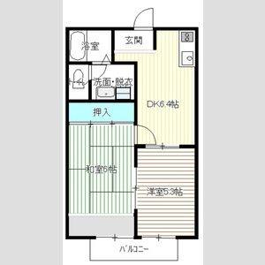 2DK 間取り図