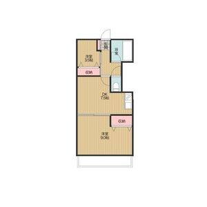 2DK 間取り図