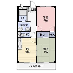 2DK 間取り図