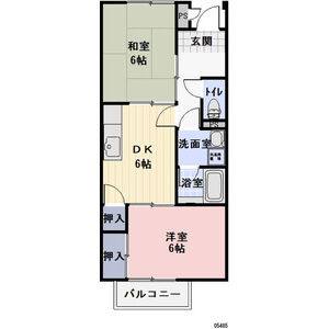 2DK 間取り図
