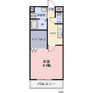 1K 間取り図