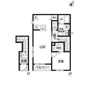 1LDK 間取り図