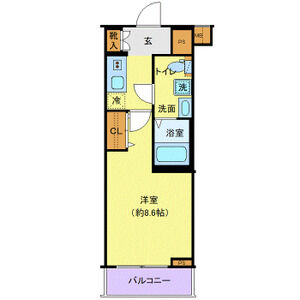 1K 間取り図