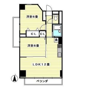 2LDK 間取り図